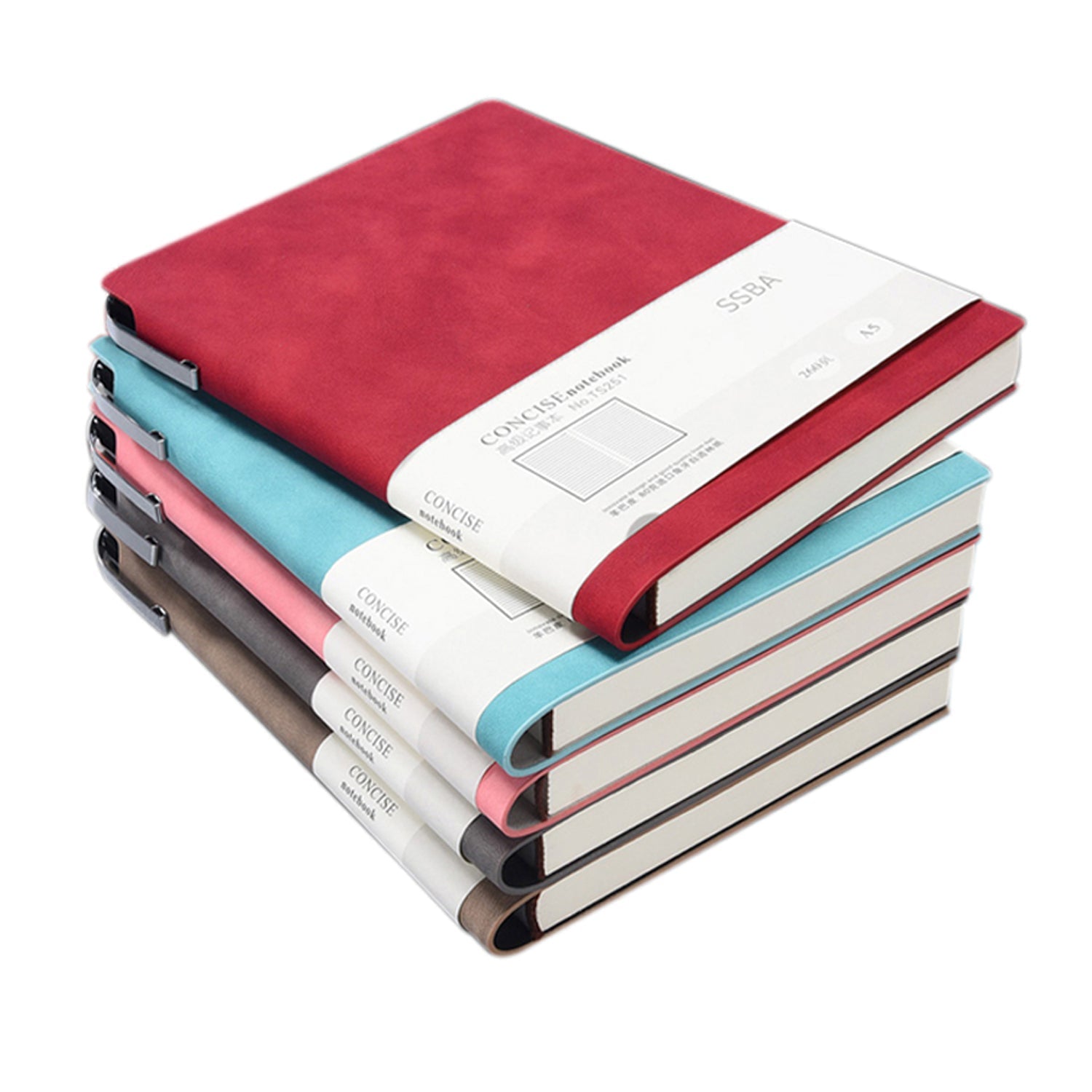 A5 200 Pages Fashion Glued PU Leather Cover Journal Travel Notebook Travellers Diary(Blue)